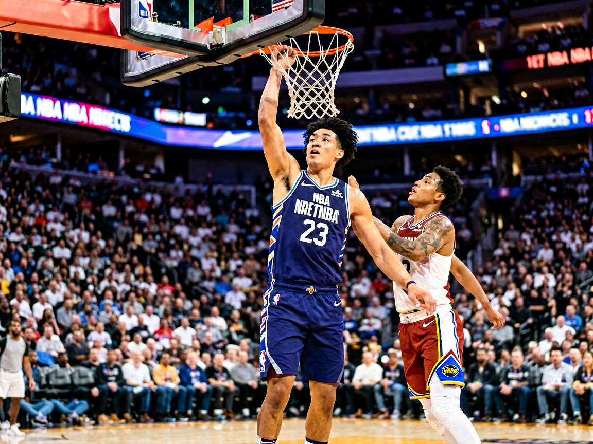 NBA全明星赛现场，球员精彩扣篮